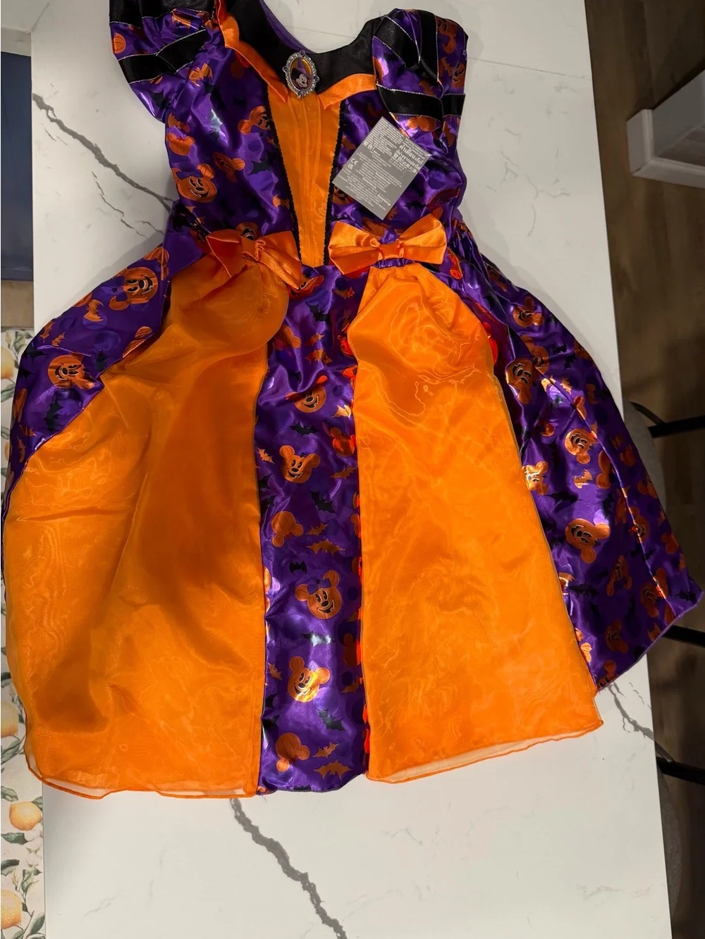 Girls Disney Minnie Mouse Purple & Orange Magical Witch Dress Costume 7/8 NWT